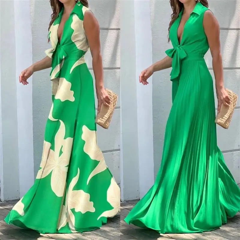 Street Style Loose Wide Leg Jumpsuit Women's Summer Fashion V-Neck Sleeveless Printed High Waist Long Pants Cotton Fabric
Street Style Loose Wide Leg Jumpsuit Women's Summer Fashion V-Neck Sleeveless Printed High Waist Long Pants Cotton Fabric
