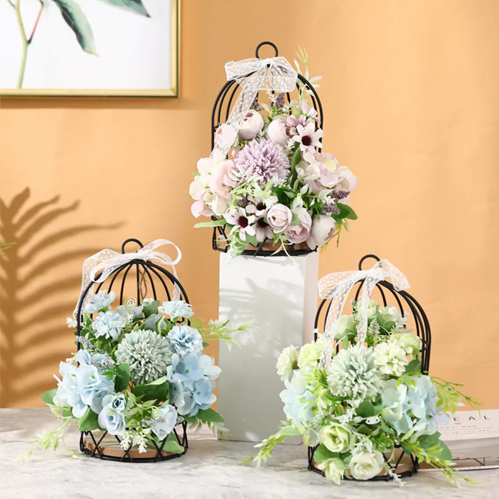 Iron Metal Bird Cage Decoration Hanging Flower Holder Desktop Adornment Artificial Flower Holiday Table Decoration Plant Stand
Iron Metal Bird Cage Decoration Hanging Flower Holder Desktop Adornment Artificial Flower Holiday Table Decoration Plant Stand