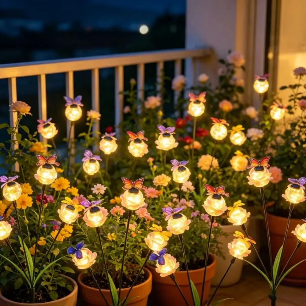 6/8 Head Butterfly Bobble Swing Light Realistic Waterproof Flower Solar Lawn Lights Decorative LED Lights
6/8 Head Butterfly Bobble Swing Light Realistic Waterproof Flower Solar Lawn Lights Decorative LED Lights