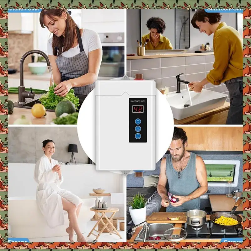 US Plug,3000W Tankless Water Heater Electric,Instant Hot Water Heater With Remote Control, LCD Touch Screen Water Heat-B Durable
US Plug,3000W Tankless Water Heater Electric,Instant Hot Water Heater With Remote Control, LCD Touch Screen Water Heat-B Durable