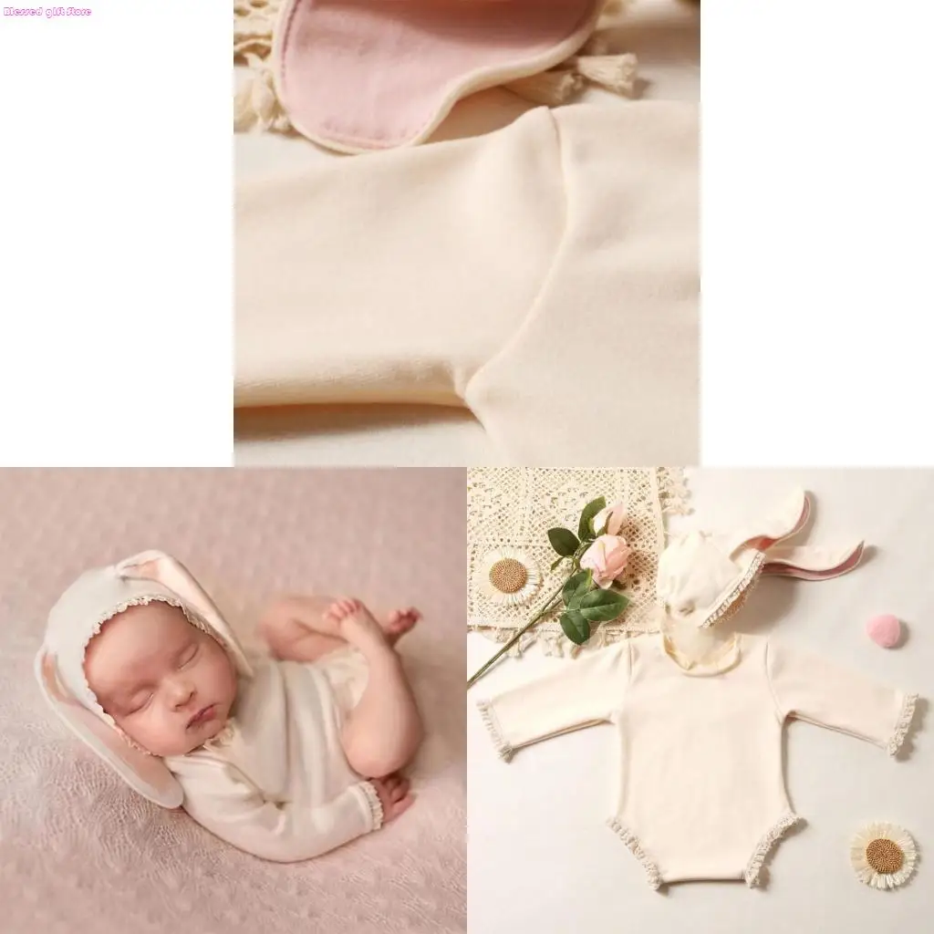 D0JC Комбинезон для новорожденных и шапка с кроличьими ушками Идеальный наряд для первой фотосессии ребенка
D0JC Комбинезон для новорожденных и шапка с кроличьими ушками Идеальный наряд для первой фотосессии ребенка