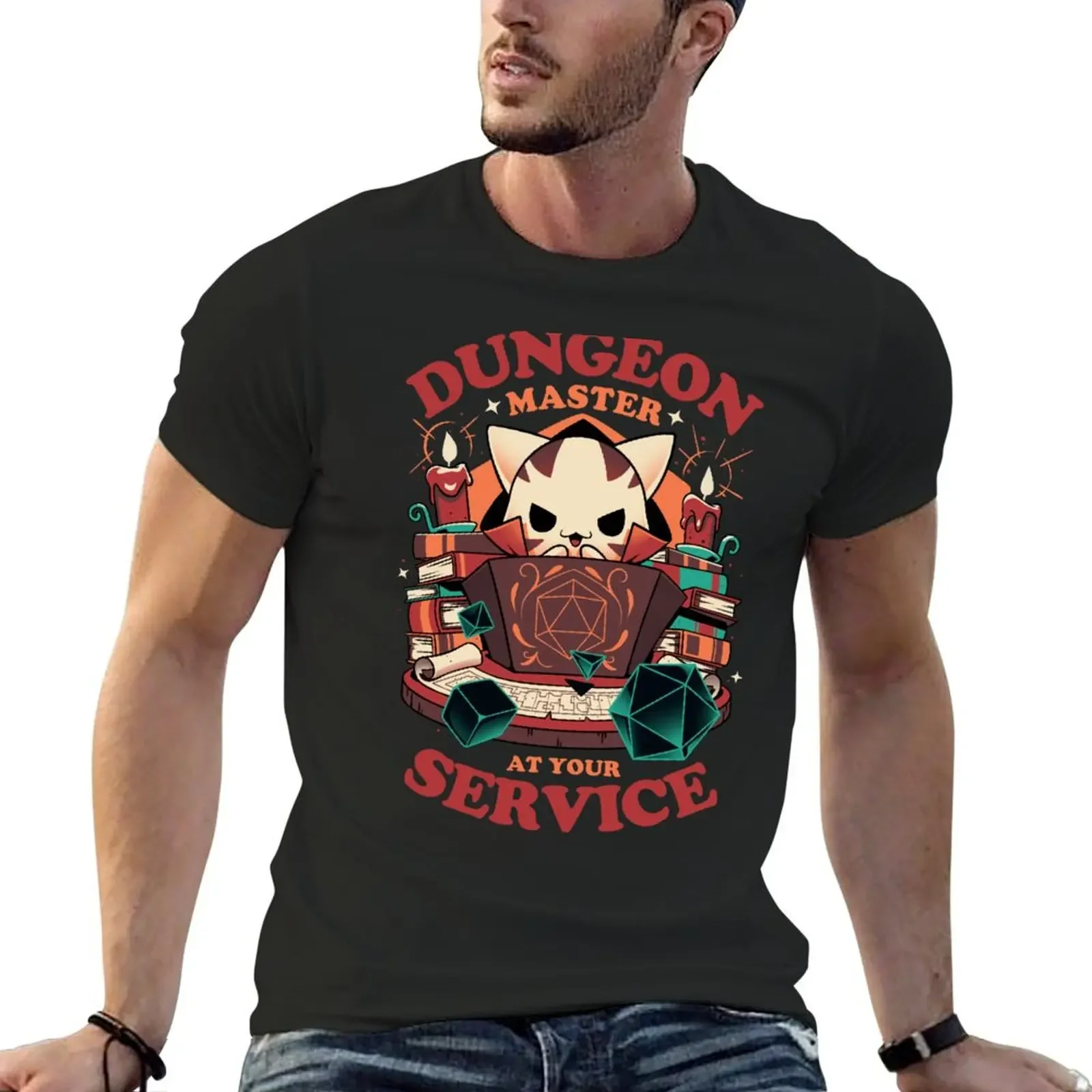 Dungeon Master's Call - Evil Cat Gamer T-Shirt street wear custom shirt plus sizes summer top t shirts for men cotton
Dungeon Master's Call - Evil Cat Gamer T-Shirt street wear custom shirt plus sizes summer top t shirts for men cotton