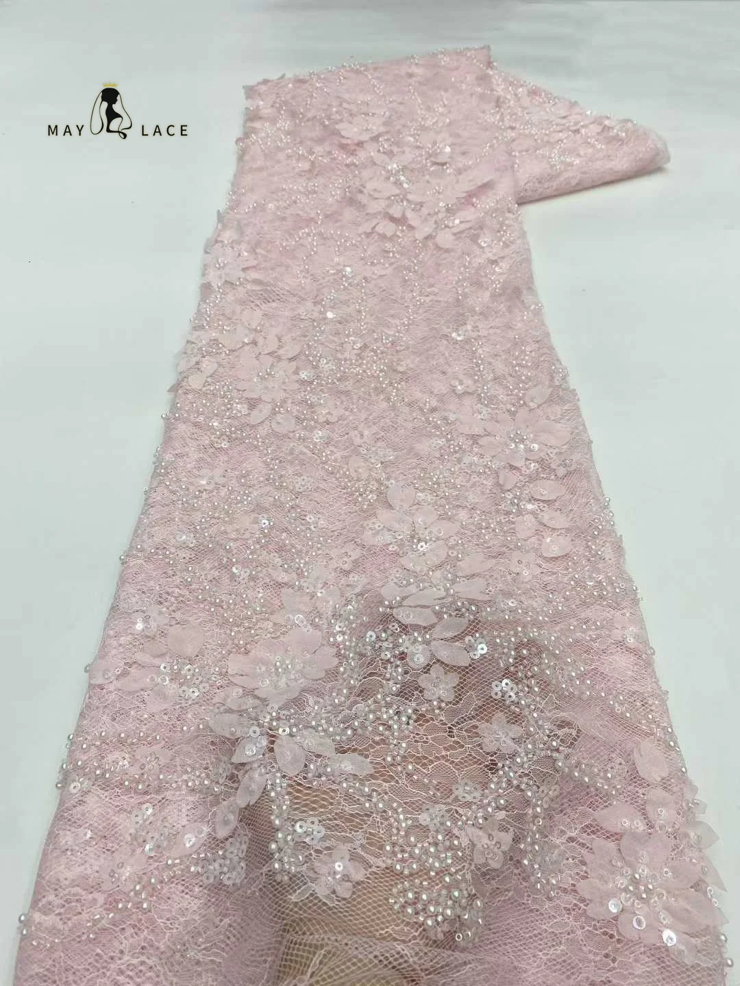 2026 French Lace Fabrics High Quality African Beaded Embroidered Nigerian Sequins Tulle Lace 5 Yards For Sewing Party Dresses
2026 French Lace Fabrics High Quality African Beaded Embroidered Nigerian Sequins Tulle Lace 5 Yards For Sewing Party Dresses