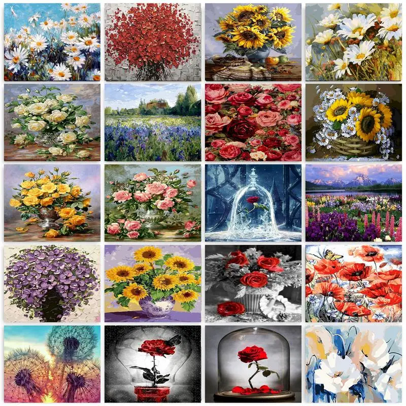 Flower Oil Painting By Numbers For Adults DIY Kits HandPainted On Canvas With Framed Oil Picture Drawing Coloring By Number
Flower Oil Painting By Numbers For Adults DIY Kits HandPainted On Canvas With Framed Oil Picture Drawing Coloring By Number