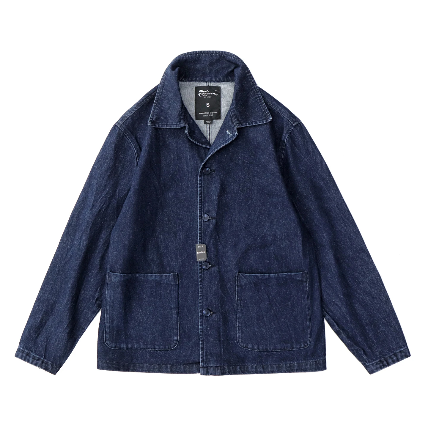 Весенне-осенняя новая японская ретро джинсовая куртка средней длины основного цвета, мужская повседневная рабочая одежда из 100% хлопка, рубашка с лацканами Caot
Весенне-осенняя новая японская ретро джинсовая куртка средней длины основного цвета, мужская повседневная рабочая одежда из 100% хлопка, рубашка с лацканами Caot