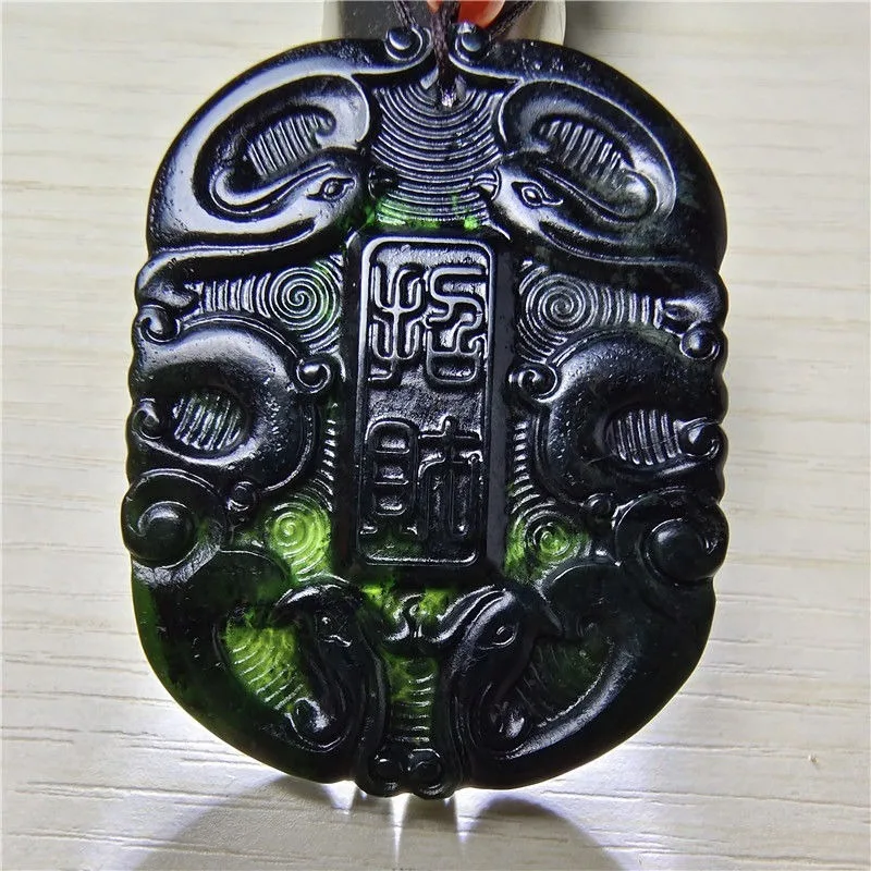 Кулон из нефрита Ink Jade Medicinal King Stone в ретро-этническом стиле, подходит как для мужчин, так и для женщин, новый китайский нефритовый кулон
Кулон из нефрита Ink Jade Medicinal King Stone в ретро-этническом стиле, подходит как для мужчин, так и для женщин, новый китайский нефритовый кулон