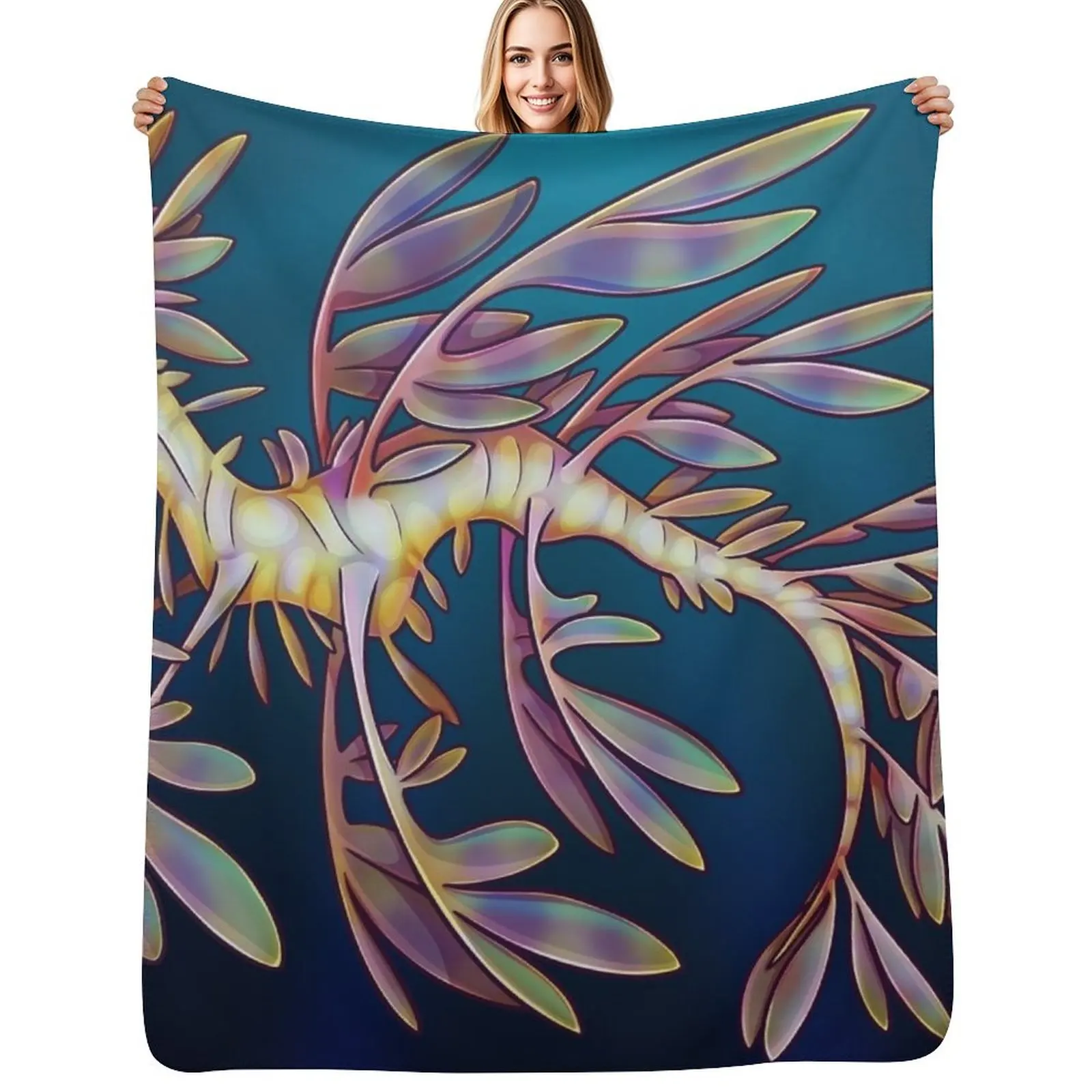 Leafy Sea Dragon Throw Blanket Decorative Soft Throw Blanket for Couch Sofa
Leafy Sea Dragon Throw Blanket Decorative Soft Throw Blanket for Couch Sofa