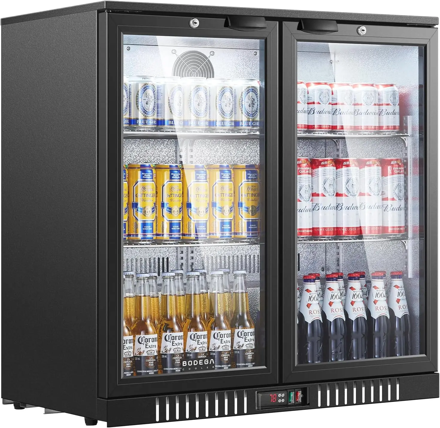 BODEGACOOLER 35.4 Inch Under Counter Beverage Refrigerator, 2 Door Back Bar Cooler, Dual Zone 32-50°F, 7.4 Cu.Ft Built-in
BODEGACOOLER 35.4 Inch Under Counter Beverage Refrigerator, 2 Door Back Bar Cooler, Dual Zone 32-50°F, 7.4 Cu.Ft Built-in