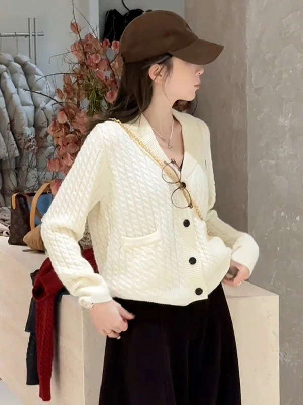 Уникальный красивый вязаный кардиган с V-образным вырезом на одной пуговице, свободный, стройнящий, женский свитер-жакет, весна 2026, новинка
Уникальный красивый вязаный кардиган с V-образным вырезом на одной пуговице, свободный, стройнящий, женский свитер-жакет, весна 2026, новинка
