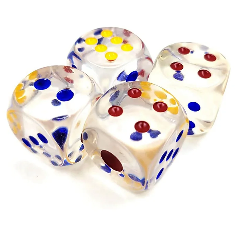Новые Jumbo Dice-25 мм с цветными точками, 6-сторонние прозрачные игральные кости, забавные шестисторонние игровые кости для Farkle, других игр в кости, 20 шт. 
Новые Jumbo Dice-25 мм с цветными точками, 6-сторонние прозрачные игральные кости, забавные шестисторонние игровые кости для Farkle, других игр в кости, 20 шт.