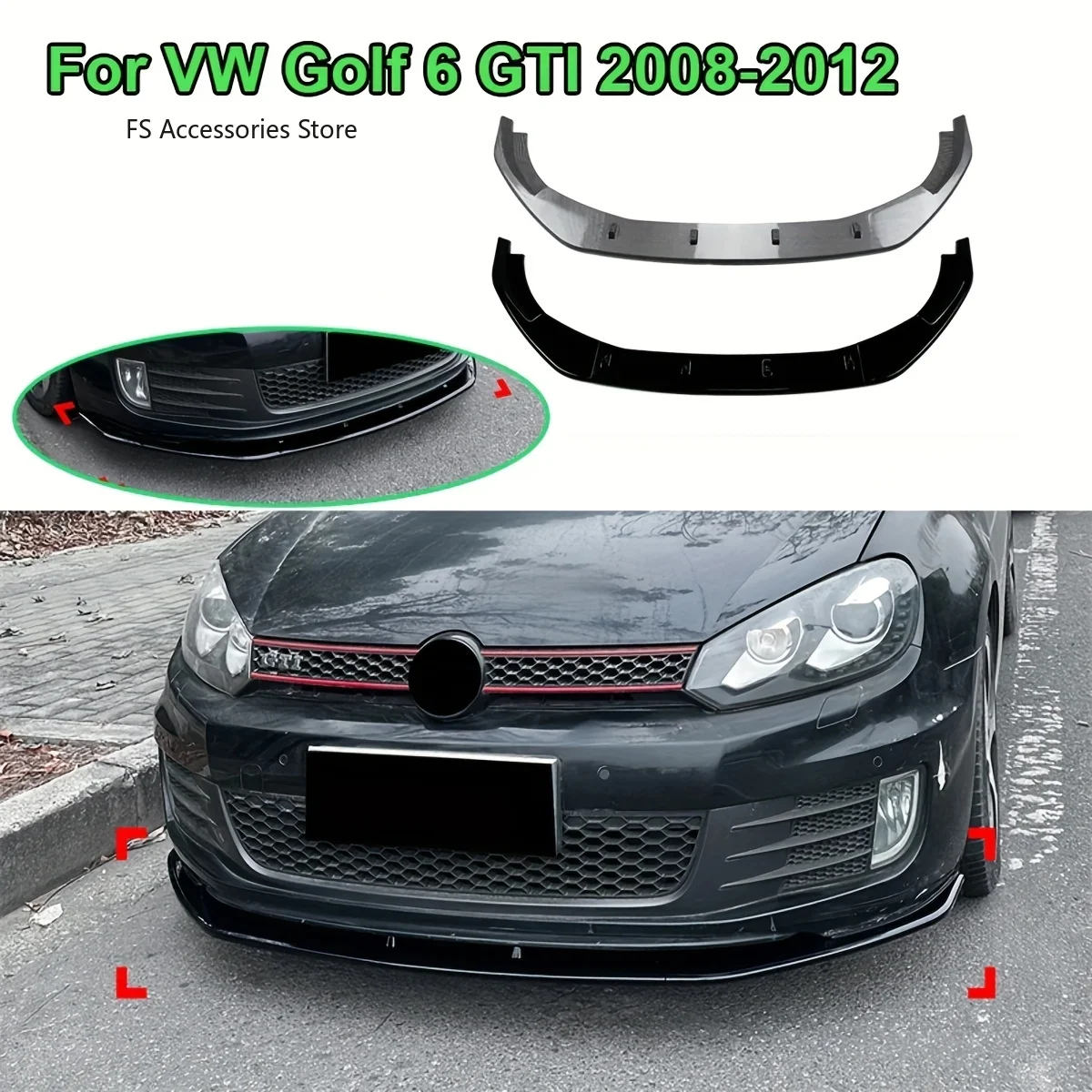 Car Front Blade Trim Front Bumper Spoiler Splitter Lip For Volkswagen VW Golf 6 GTI 2008-2012 Front Bumper Lip Body Kit
Car Front Blade Trim Front Bumper Spoiler Splitter Lip For Volkswagen VW Golf 6 GTI 2008-2012 Front Bumper Lip Body Kit