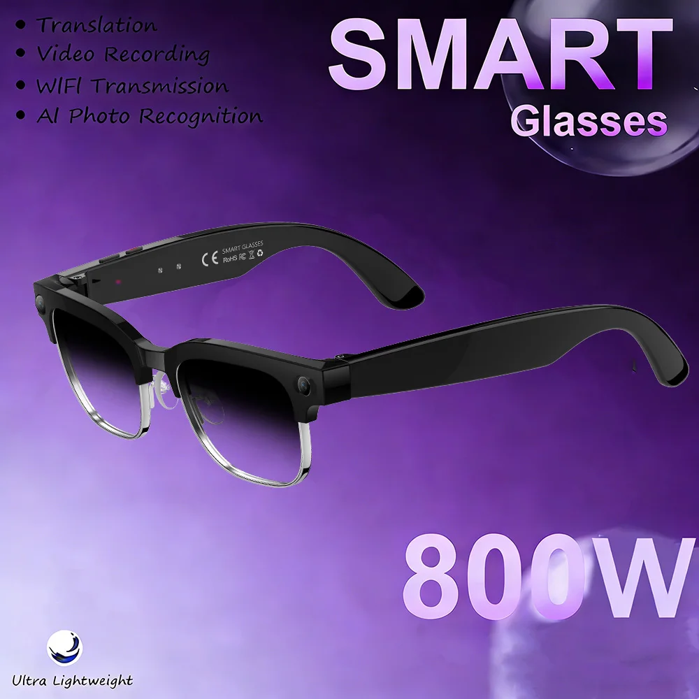 NEW 2026 Fashion AI Smart Glasses 4K ULTRA HD Al Voice Wake-up AI Translation AI Question BT Call 800W Pixel HD Smart Glasses
NEW 2026 Fashion AI Smart Glasses 4K ULTRA HD Al Voice Wake-up AI Translation AI Question BT Call 800W Pixel HD Smart Glasses