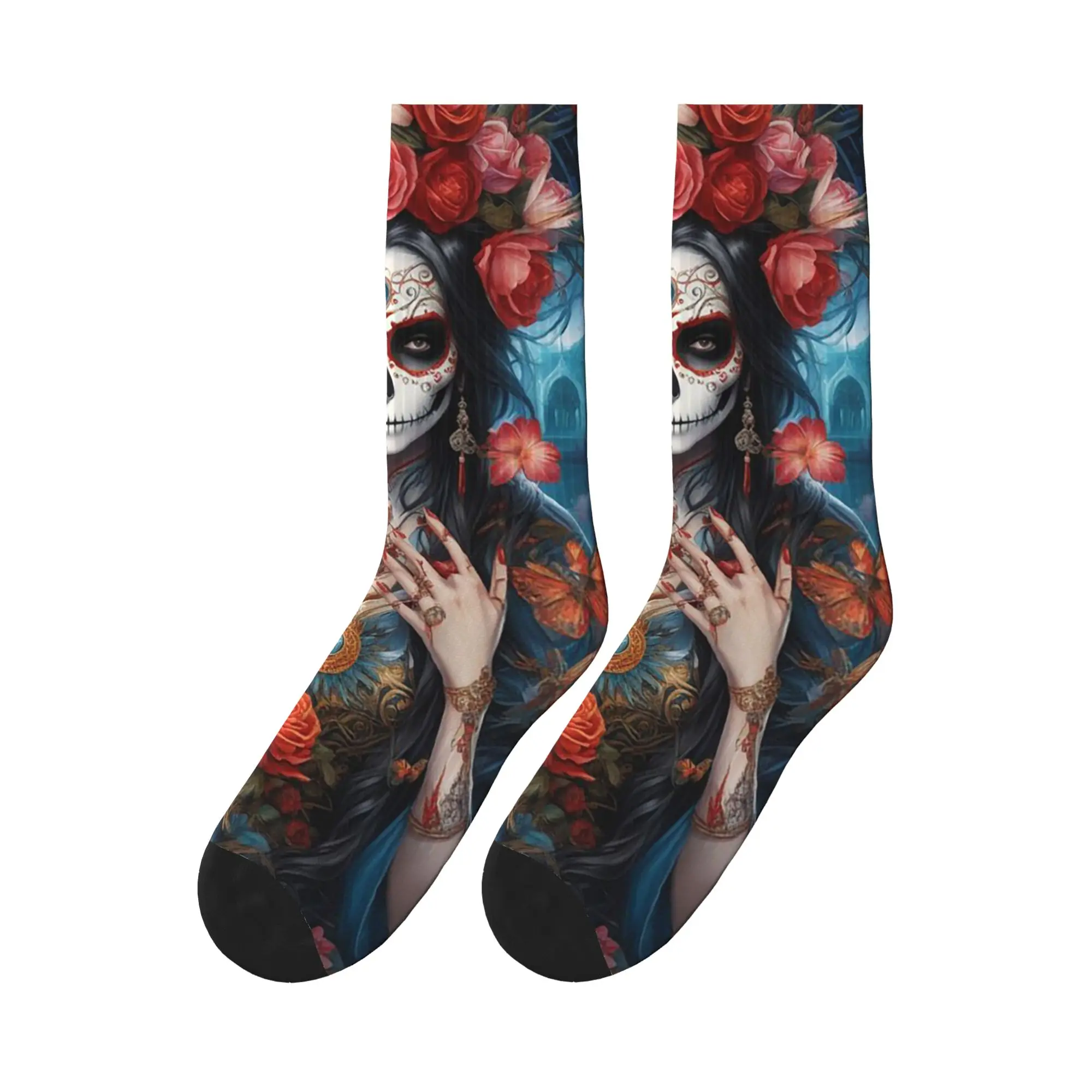 Mexican Catrina Sugar Skull Lady Sports Socks High Quality Stockings All Season Long Socks for Unisex Birthday Present
Mexican Catrina Sugar Skull Lady Sports Socks High Quality Stockings All Season Long Socks for Unisex Birthday Present