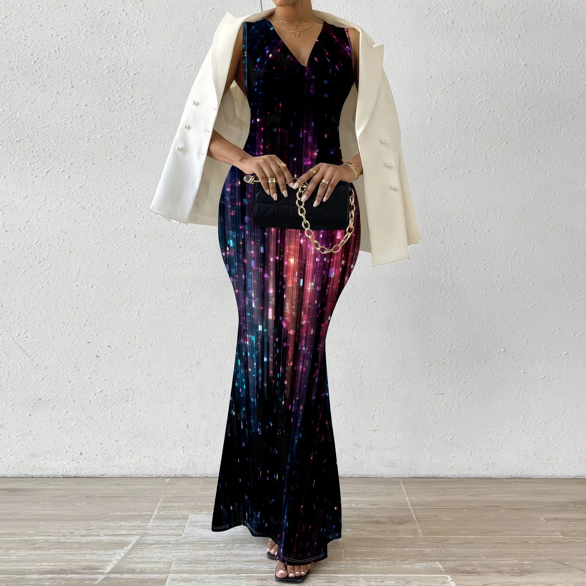 Sexy Sparkle Maxi Dress XS-2XL – Sleeveless Gradient Bodycon Gown for Evening Party, Holiday, Valentine’s or New Year
Sexy Sparkle Maxi Dress XS-2XL – Sleeveless Gradient Bodycon Gown for Evening Party, Holiday, Valentine’s or New Year