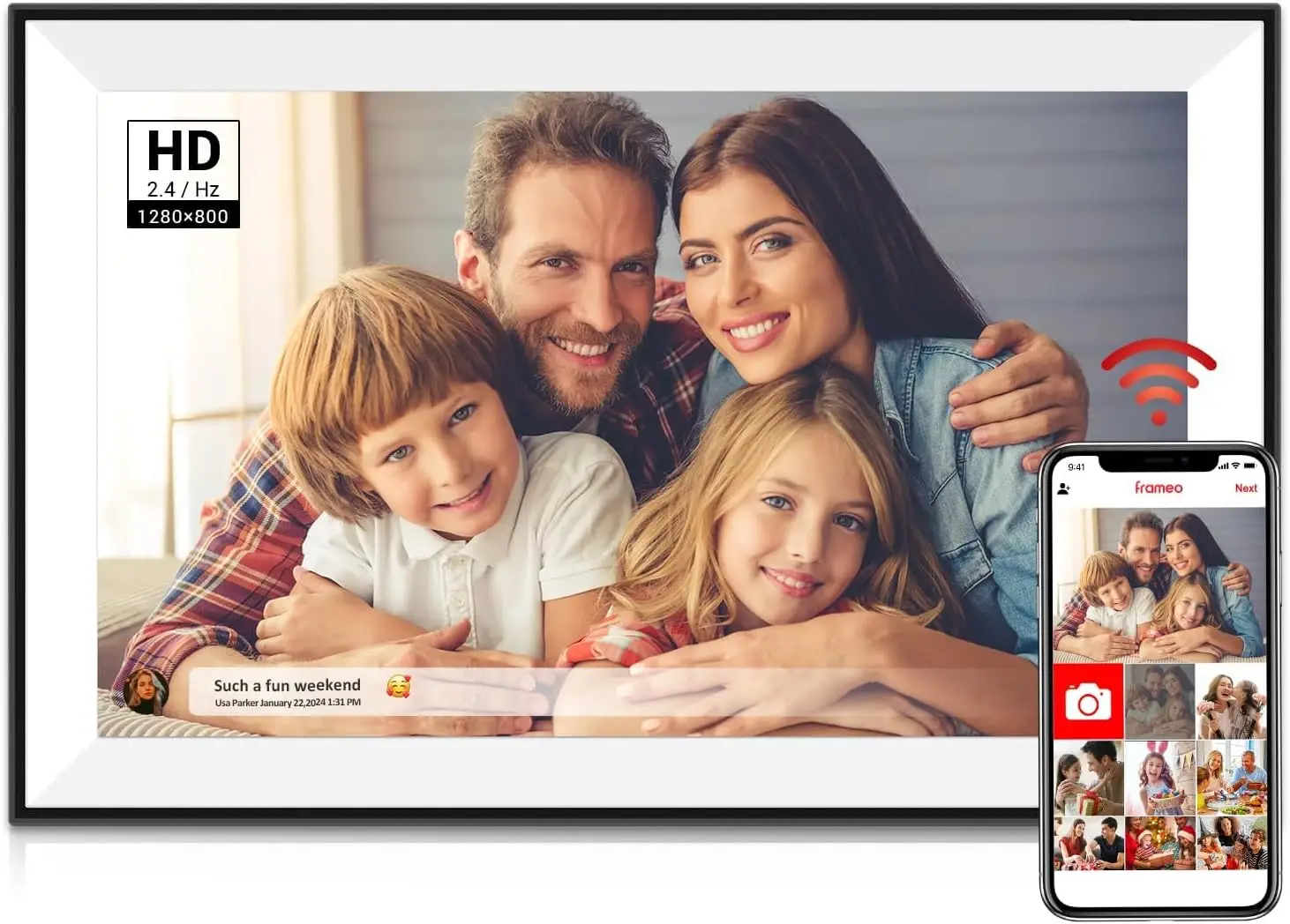 Frameo Digital Picture Frame 10.1 Inch Smart WiFi Photo Frame, IPS Touch Screen, 32GB, Load from Phone App, Auto-Rotate for
Frameo Digital Picture Frame 10.1 Inch Smart WiFi Photo Frame, IPS Touch Screen, 32GB, Load from Phone App, Auto-Rotate for