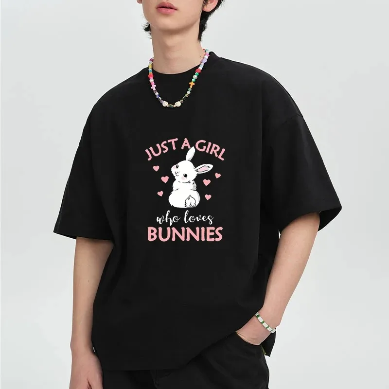 Футболки с короткими рукавами с принтом Just A Girl Who Loves Bunnies для мужчин и женщин, повседневная свободная одежда с круглым вырезом, милые топы с кавайной графикой
Футболки с короткими рукавами с принтом Just A Girl Who Loves Bunnies для мужчин и женщин, повседневная свободная одежда с круглым вырезом, милые топы с кавайной графикой