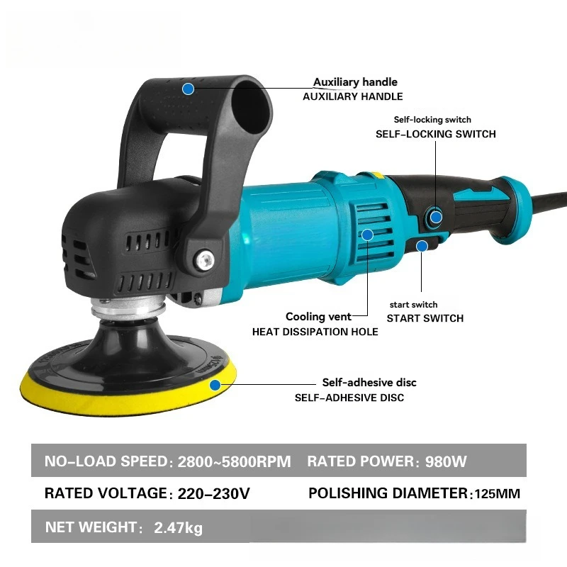 Polishing machine, waxing and glazing machine, car beauty cleaning and polishing, electric portable household, car waxing
Polishing machine, waxing and glazing machine, car beauty cleaning and polishing, electric portable household, car waxing