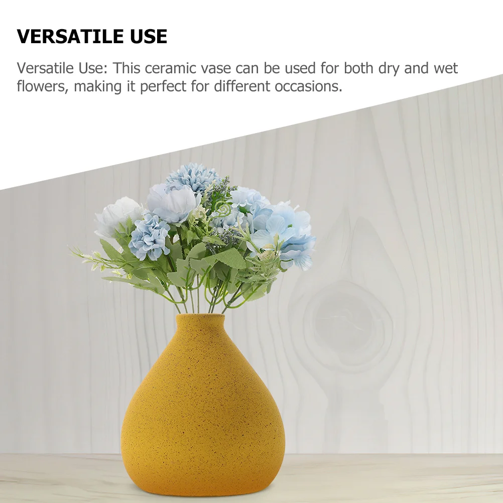 2Pcs Ceramic Flower Vase Warm Yellow Modern Small Vase for Dried Flower Arrangement Tabletop Decorative Plant Pot Home Living
2Pcs Ceramic Flower Vase Warm Yellow Modern Small Vase for Dried Flower Arrangement Tabletop Decorative Plant Pot Home Living