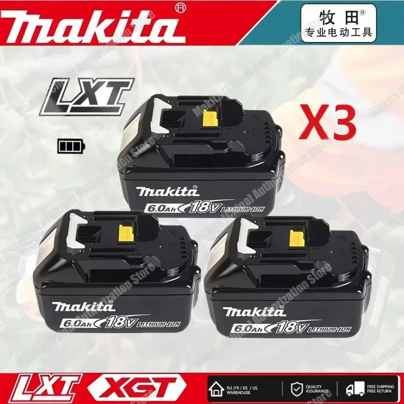 Оригинальный аккумулятор Makita 6 Ач/5 Ач для Makita 18 в аккумулятор BL1830B BL1850B BL1850 BL1840 BL1860 BL1815 сменный литиевый аккумулятор
Оригинальный аккумулятор Makita 6 Ач/5 Ач для Makita 18 в аккумулятор BL1830B BL1850B BL1850 BL1840 BL1860 BL1815 сменный литиевый аккумулятор