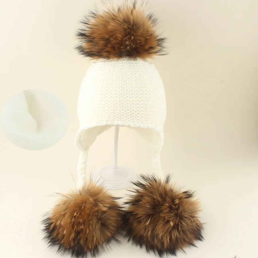 Зимняя шапка с помпоном из натурального меха, теплая вязаная шапка с бархатной подкладкой для детей, детская уличная шапка с защитой ушей, шапки
Зимняя шапка с помпоном из натурального меха, теплая вязаная шапка с бархатной подкладкой для детей, детская уличная шапка с защитой ушей, шапки