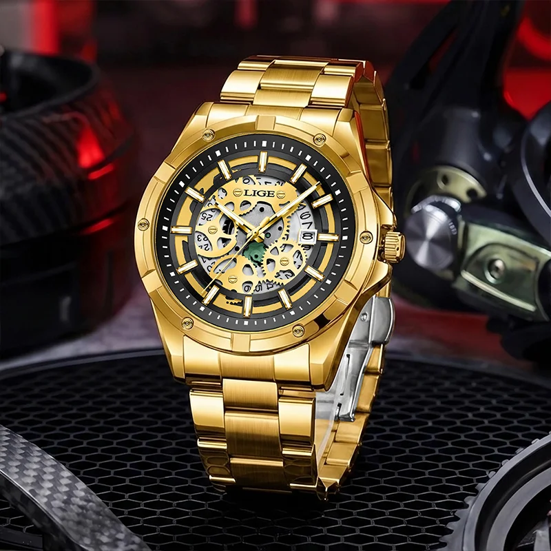 LIGE New Men's Luxury Watches Business Waterproof Male Clock Stainless Steel Square Automatic Machinery Men Watch Reloj Hombre
LIGE New Men's Luxury Watches Business Waterproof Male Clock Stainless Steel Square Automatic Machinery Men Watch Reloj Hombre