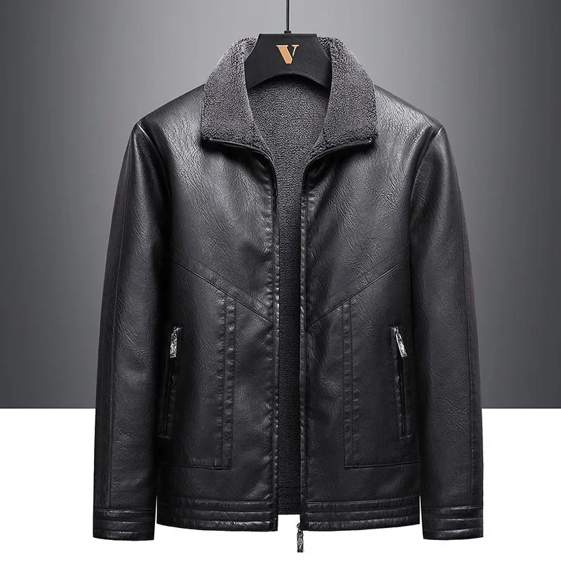 M-6XL Men Pu Leather Jacket Turndown Collar Winter Warm Male Windbreaker Fashion Casual Outdoor Thickened Windproof Men Clothes
M-6XL Men Pu Leather Jacket Turndown Collar Winter Warm Male Windbreaker Fashion Casual Outdoor Thickened Windproof Men Clothes