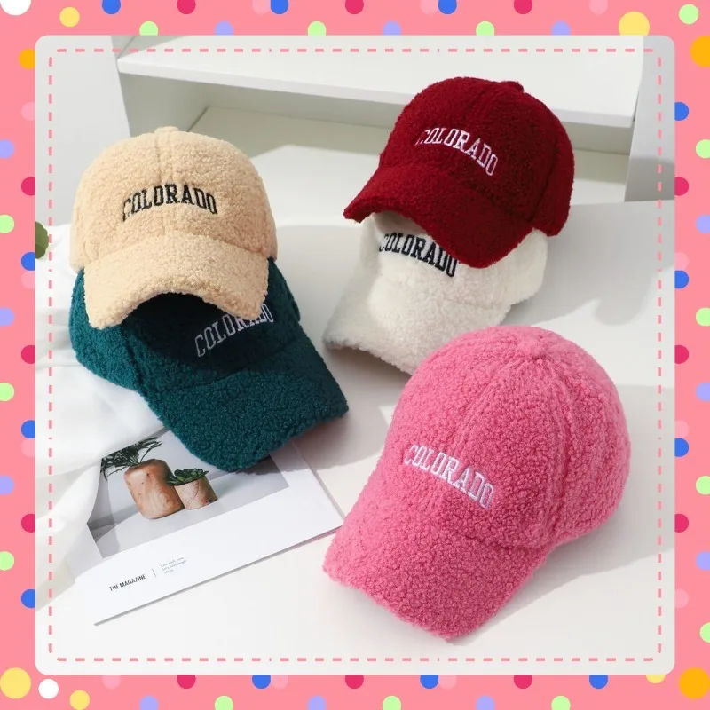 New Lamb Plush Alphabet Baseball Cap, Red Green Black Winter Thickened Warm Embroidered Versatile Hat
New Lamb Plush Alphabet Baseball Cap, Red Green Black Winter Thickened Warm Embroidered Versatile Hat