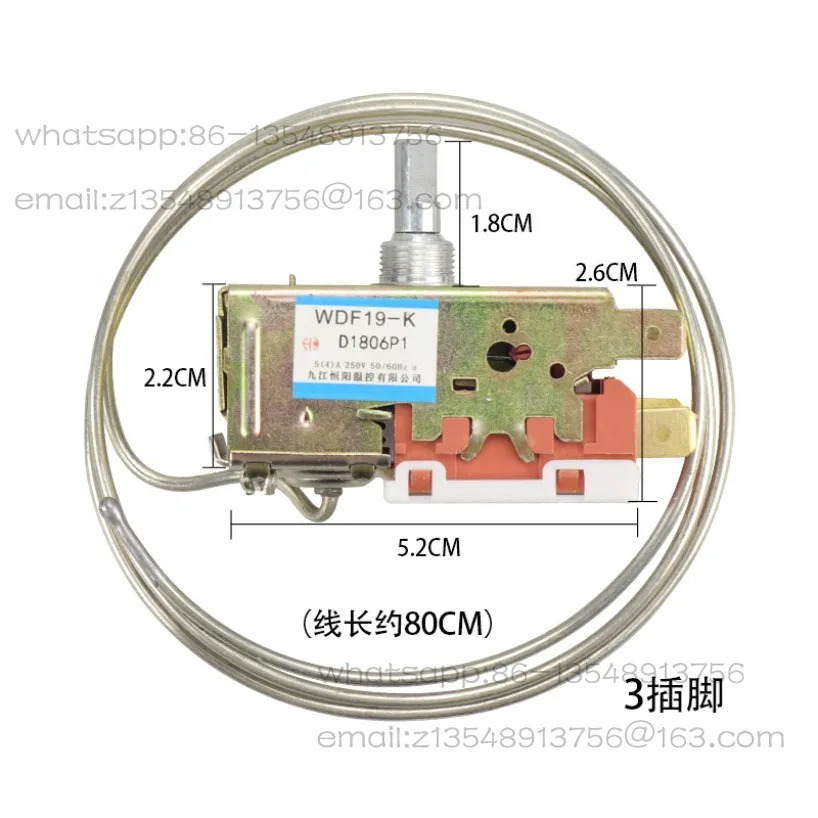 Термостат для холодильника WDF19-K K59 K50 K59E Переключатель регулятора температуры отделения морозильной камеры
Термостат для холодильника WDF19-K K59 K50 K59E Переключатель регулятора температуры отделения морозильной камеры