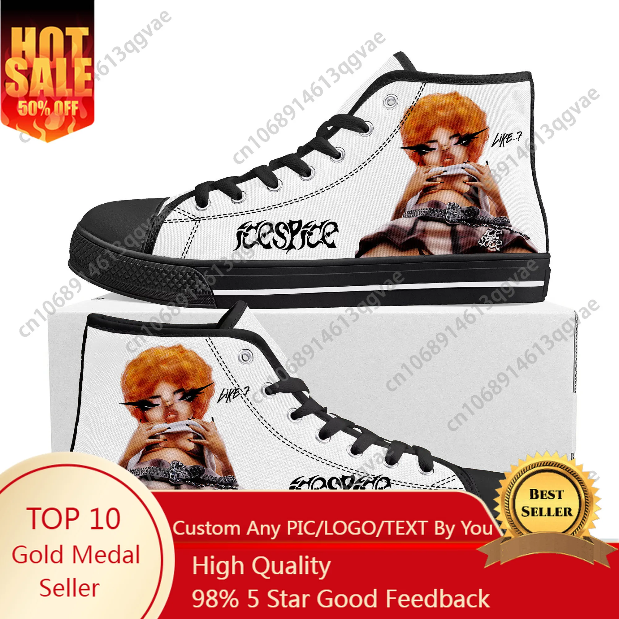 Ice Spice American Rapper Munch High Top High Quality Sneakers Mens Womens Teenager Canvas Sneaker Custom Made Couple Shoes
Ice Spice American Rapper Munch High Top High Quality Sneakers Mens Womens Teenager Canvas Sneaker Custom Made Couple Shoes