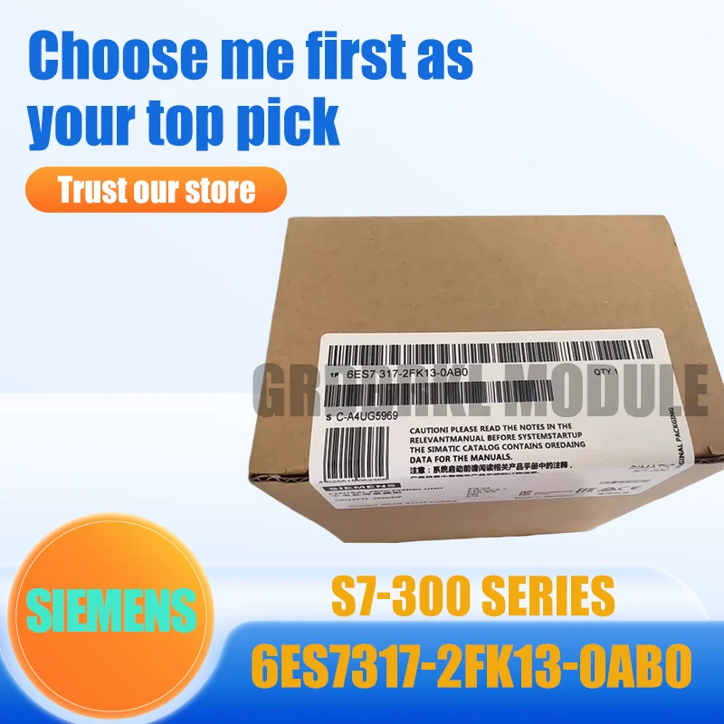 Brand New Original SIEMENS 6ES7317-2FK13-0AB0 6ES7 317-2FK13-0AB0 S7-300 CPU317F-2PN/DP PLC CPU Module
Brand New Original SIEMENS 6ES7317-2FK13-0AB0 6ES7 317-2FK13-0AB0 S7-300 CPU317F-2PN/DP PLC CPU Module
