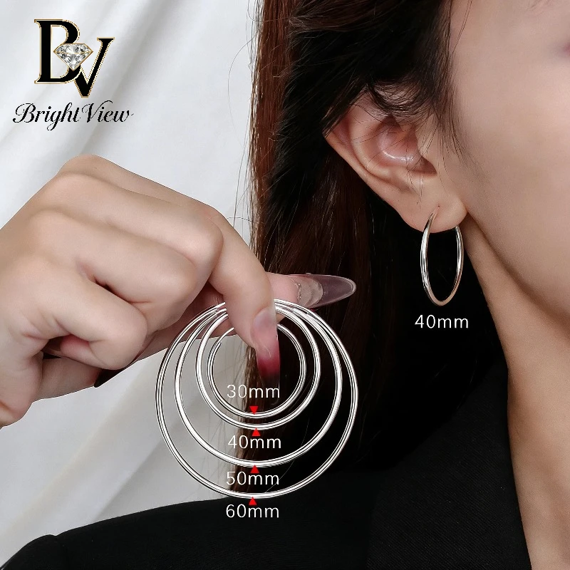 S999 Sterling Silver Hoop Earrings for Women Hypoallergenic Plain Silver Circle Earrings
S999 Sterling Silver Hoop Earrings for Women Hypoallergenic Plain Silver Circle Earrings