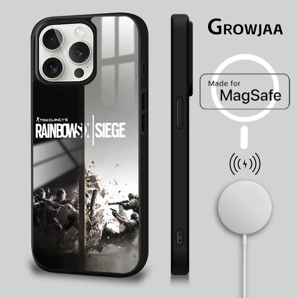 R-Rainbow-Six Siege Game Phone Case For iPhone 15 14 13 12 11 Pro Max Plus Mini Mirror Magnetic Cover Wireless Charging Case 
R-Rainbow-Six Siege Game Phone Case For iPhone 15 14 13 12 11 Pro Max Plus Mini Mirror Magnetic Cover Wireless Charging Case