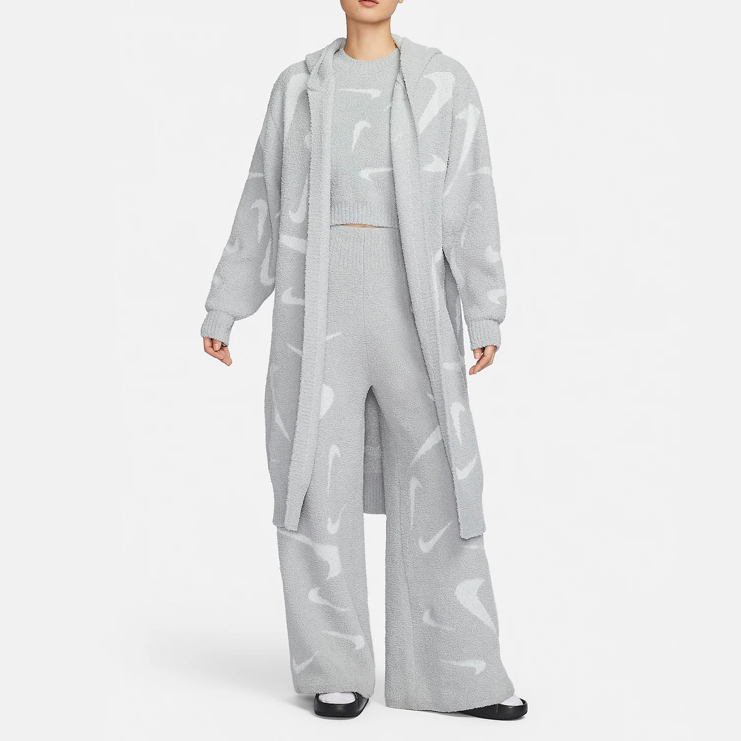 Nike genuine spring new women's loose knit long hooded jacket FD4283-077
Nike genuine spring new women's loose knit long hooded jacket FD4283-077