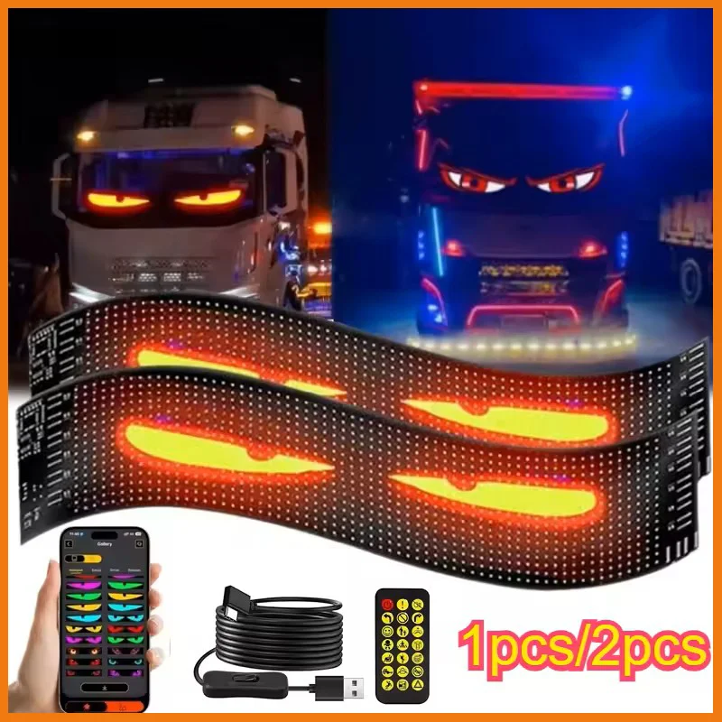 1/2pcs Led Eyes For Truck USB LED Car Sign Matrix Pixel Panel Scrolling Bright Signboard Flexible LED Sign Bluetooth App Control
1/2pcs Led Eyes For Truck USB LED Car Sign Matrix Pixel Panel Scrolling Bright Signboard Flexible LED Sign Bluetooth App Control