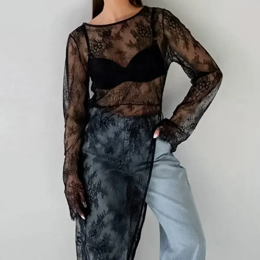 Womens Perspective Long Sleeve Irregular Lace Dresses High Street Long Pullover Fashion Female Clothing
Womens Perspective Long Sleeve Irregular Lace Dresses High Street Long Pullover Fashion Female Clothing