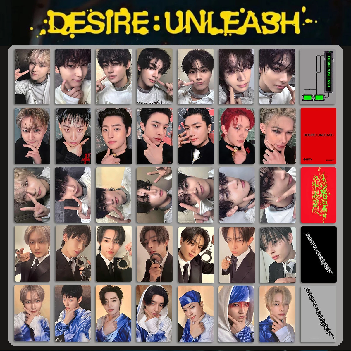Kpop DESIRE UNLEASH Album Card 7pcs/Set Special TOWER HMV Ver Card Korean Style Coated LOMO Card HeeSeung Sunoo Collection Gift
Kpop DESIRE UNLEASH Album Card 7pcs/Set Special TOWER HMV Ver Card Korean Style Coated LOMO Card HeeSeung Sunoo Collection Gift