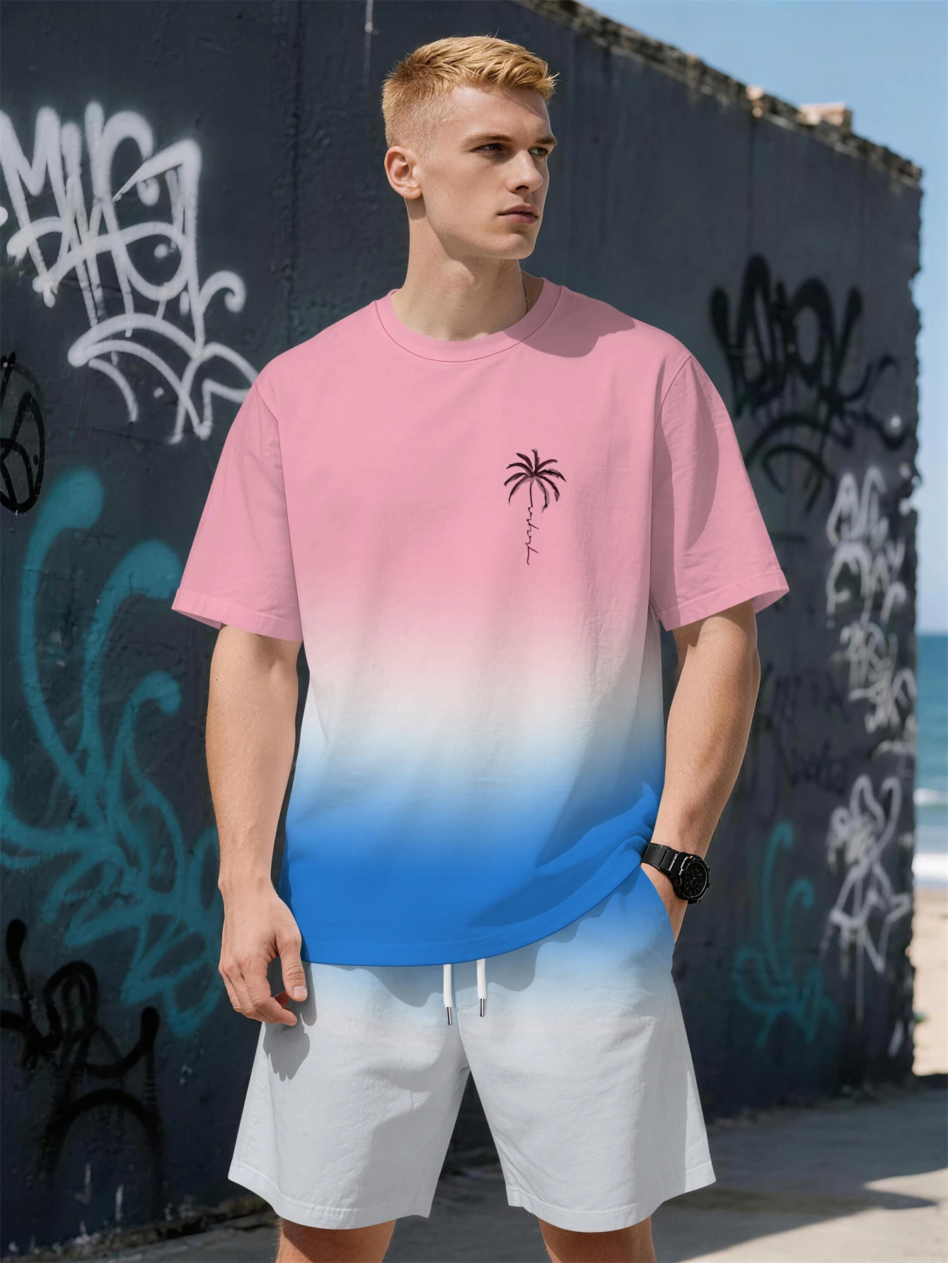 2026 Summer Men's Suit with 3D Printed Pattern Breathable Lightweight Comfortable Casual and Fashionable Beach Men's Clothing
2026 Summer Men's Suit with 3D Printed Pattern Breathable Lightweight Comfortable Casual and Fashionable Beach Men's Clothing