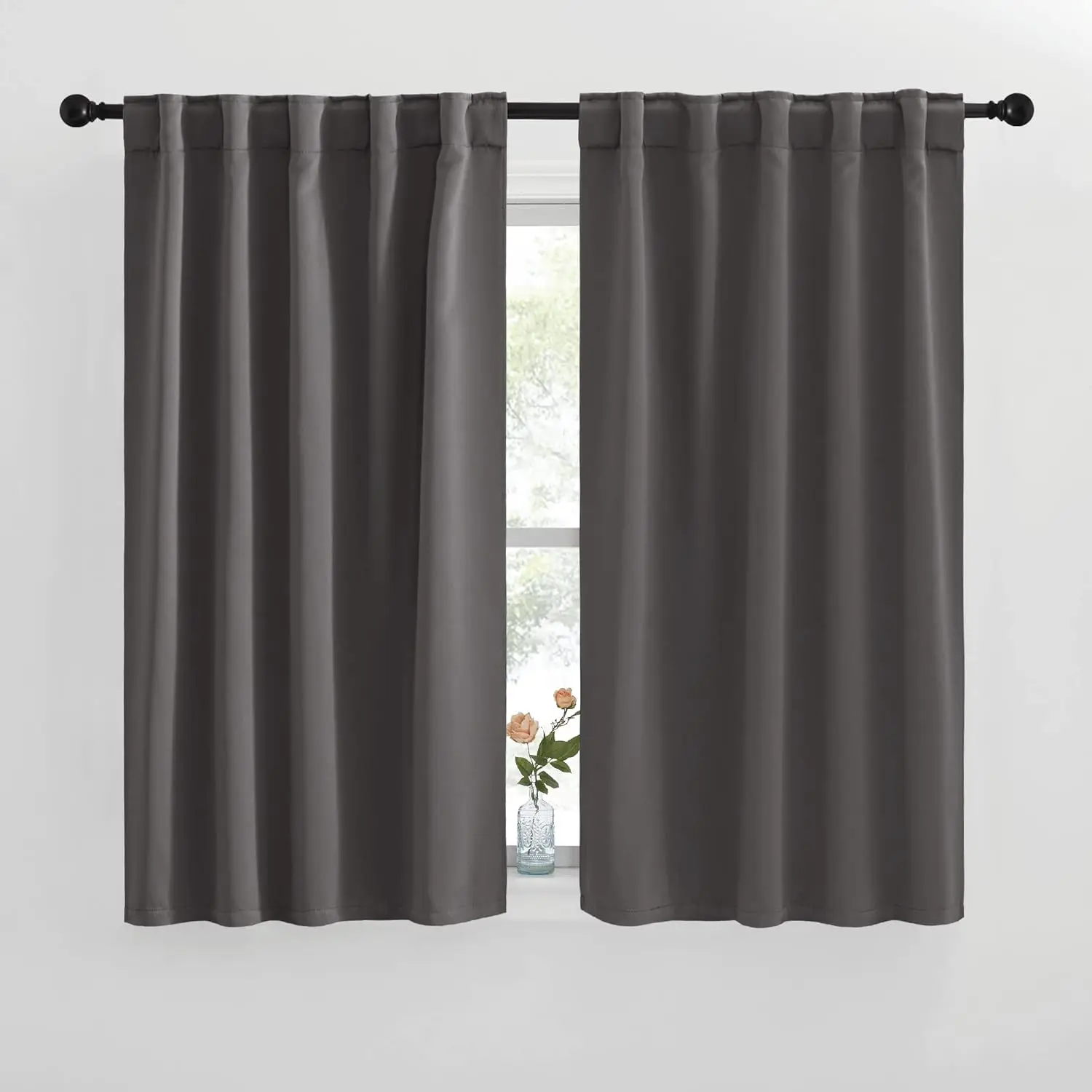Thermal Insulated Blackout Curtains for Camper Windows - 42x48 Inch, 2 Panels, Grey, Rod Pocket & Back Tab
Thermal Insulated Blackout Curtains for Camper Windows - 42x48 Inch, 2 Panels, Grey, Rod Pocket & Back Tab