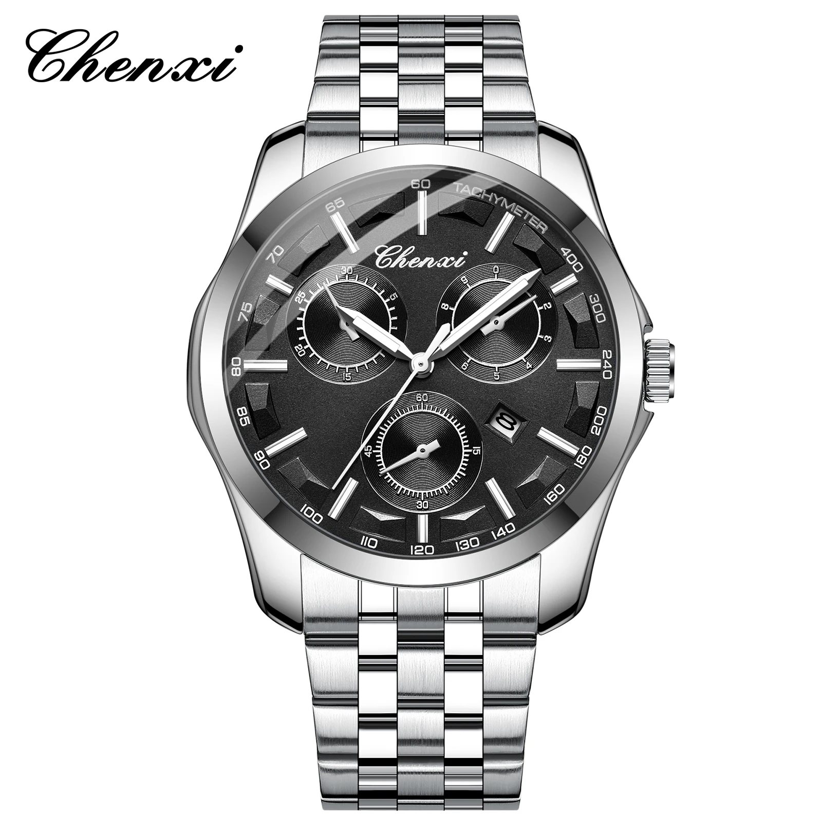 Chenxi 024B Fashion Mens Watches Luxury Silver Stainless Steel Quartz Wrist Business Watch for Man Calendar Clock Reloj Hombre
Chenxi 024B Fashion Mens Watches Luxury Silver Stainless Steel Quartz Wrist Business Watch for Man Calendar Clock Reloj Hombre