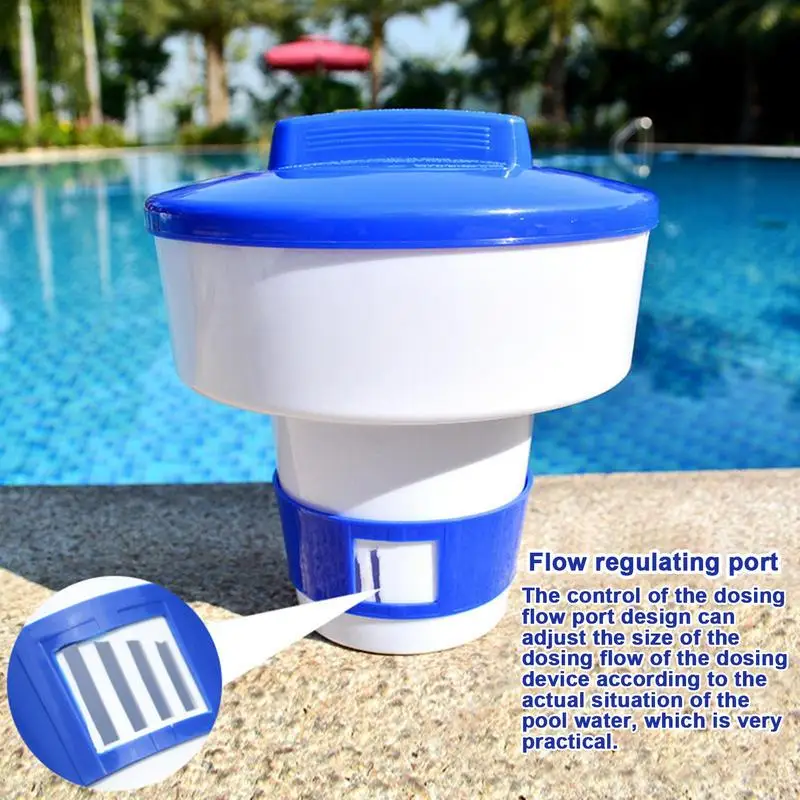 Pool Chlorine Dispenser Floating Chlorine Dispenser Large Capacity Pool Tablet Floater For Chlorine Tablets Cleaning Swimming
Pool Chlorine Dispenser Floating Chlorine Dispenser Large Capacity Pool Tablet Floater For Chlorine Tablets Cleaning Swimming