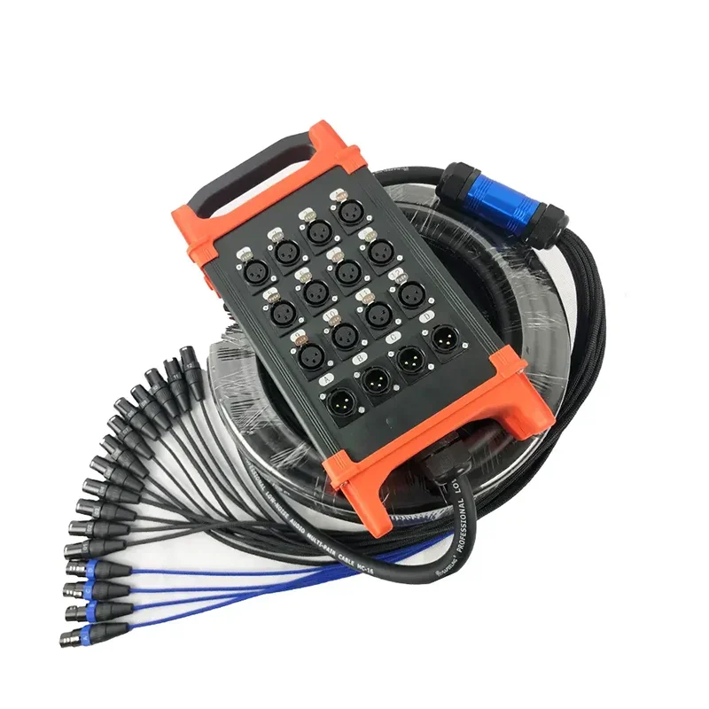 Professional 8/12/16/20/24/32 Channels Multicore XLR Audio Snake Cable with Stage Box for Audio&Video Applications
Professional 8/12/16/20/24/32 Channels Multicore XLR Audio Snake Cable with Stage Box for Audio&Video Applications