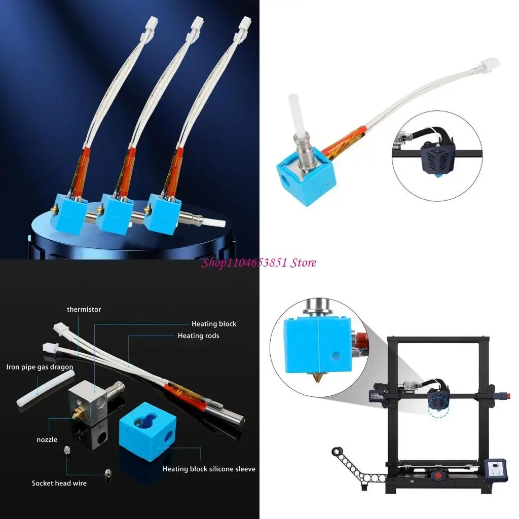 Hotend Kit 3D Printing Parts Heatbreak Heater Block Thermistor Extruder Nozzle Assembled Kit for Anycubic 3D Printer
Hotend Kit 3D Printing Parts Heatbreak Heater Block Thermistor Extruder Nozzle Assembled Kit for Anycubic 3D Printer