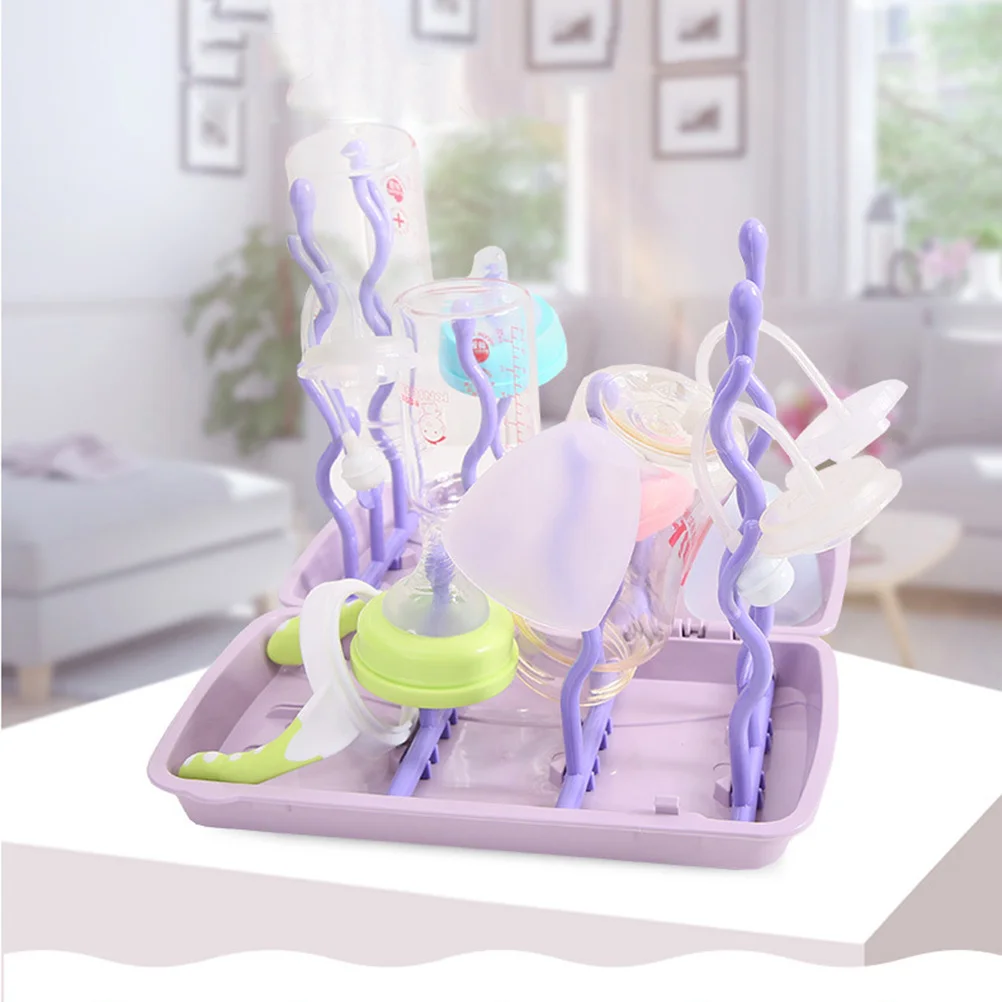1Pcs Baby Bottle Dryer Rack Foldable PP Material Portable Draining Organizer for Bottles Cups Accessories Tray Storage Violet
1Pcs Baby Bottle Dryer Rack Foldable PP Material Portable Draining Organizer for Bottles Cups Accessories Tray Storage Violet