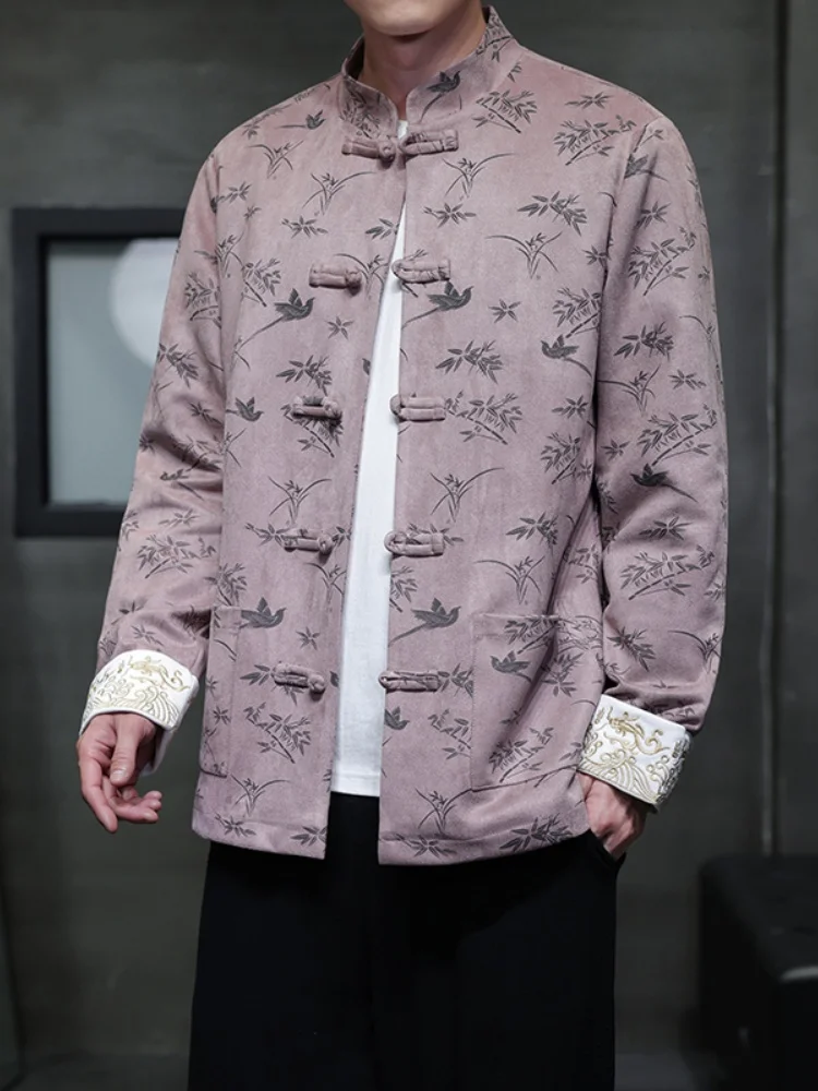 Middle-Aged And ly Fathers' Sle Suede Jaet Men's Retro Tang Costume Spring Autumn New Chinese Sle Rvated Hanfu
Middle-Aged And ly Fathers' Sle Suede Jaet Men's Retro Tang Costume Spring Autumn New Chinese Sle Rvated Hanfu