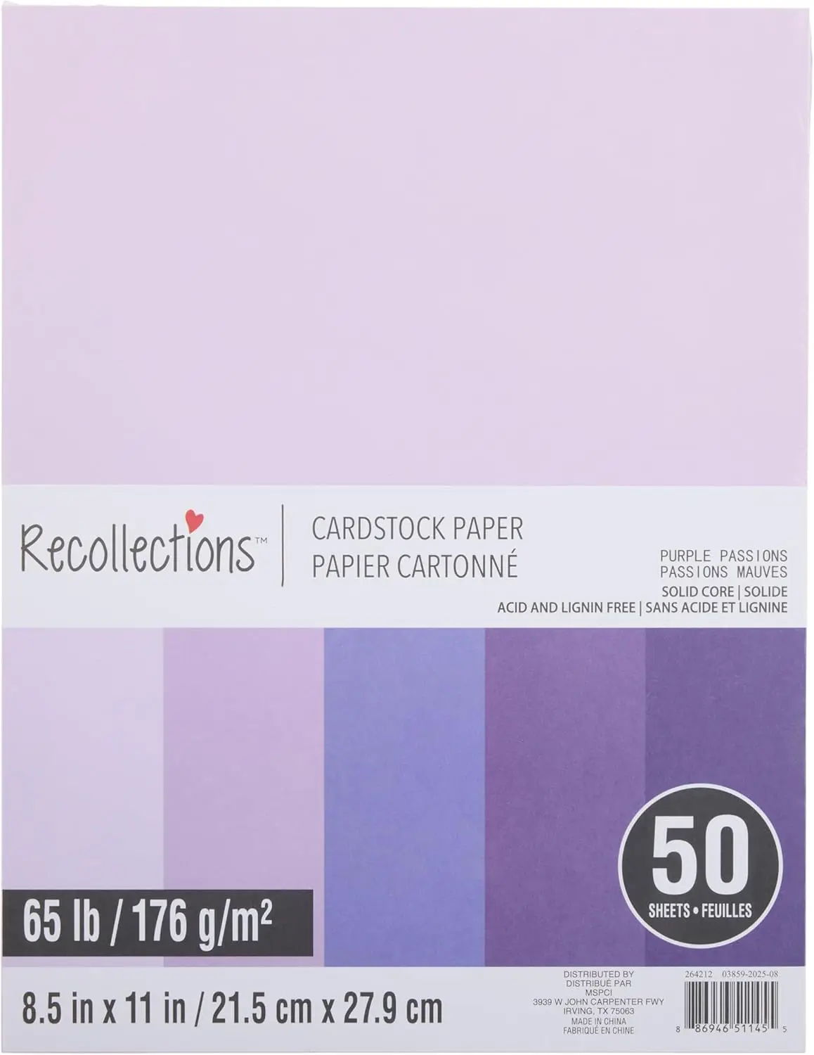 50 Sheets Purple Cardstock Paper 8.5x11 for Scrapbooking, Crafts, Printing
50 Sheets Purple Cardstock Paper 8.5x11 for Scrapbooking, Crafts, Printing