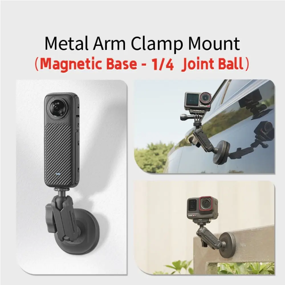 Aluminum Alloy Magnetic Bracket Base 360° Adjustable Ball Head Magic Arm Holder 1/4 Adapter for Insta360/DJI Osmo Action/Pocket
Aluminum Alloy Magnetic Bracket Base 360° Adjustable Ball Head Magic Arm Holder 1/4 Adapter for Insta360/DJI Osmo Action/Pocket
