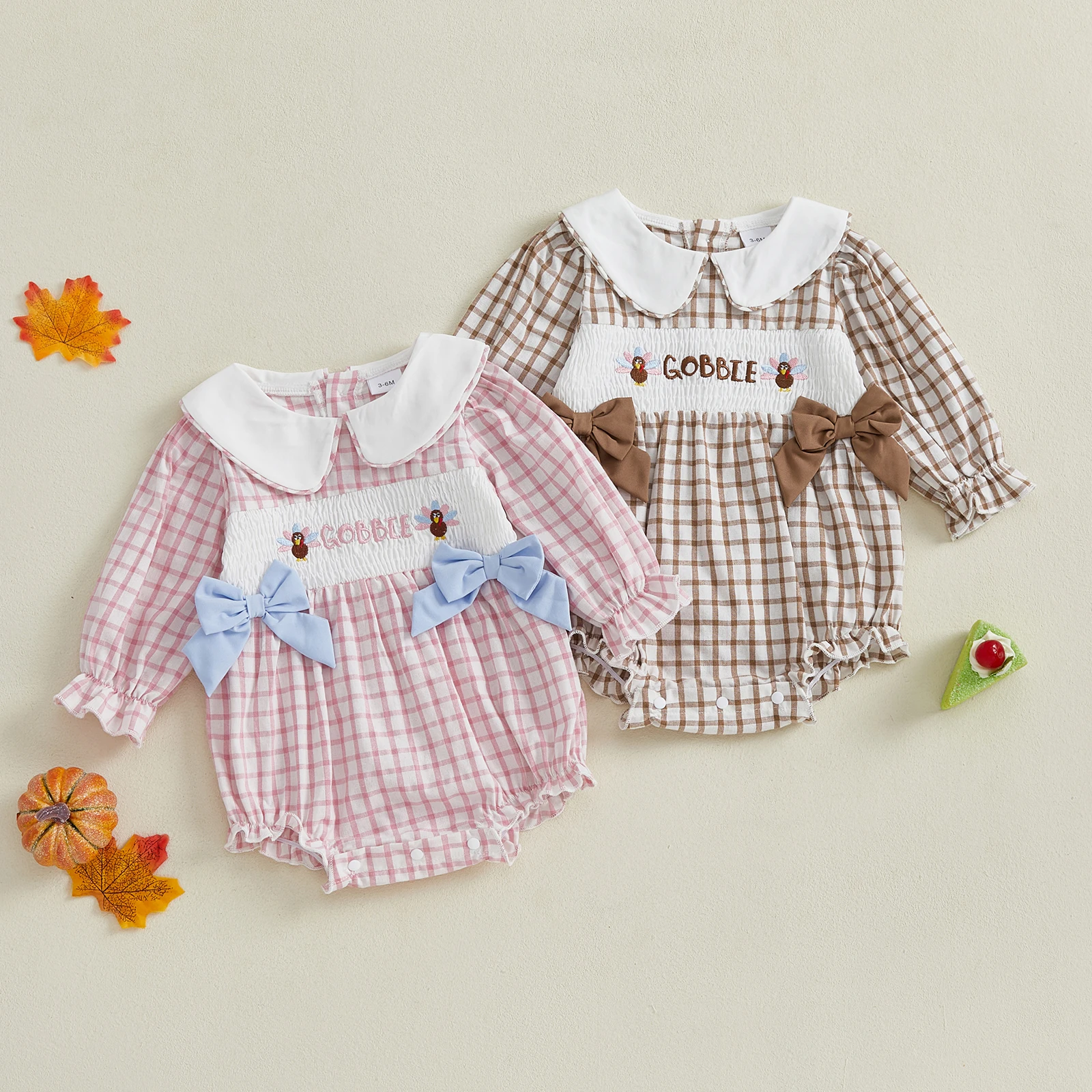 2025-05-09 Lioraitiin Baby Girl Thanksgiving Day Romper Long Sleeve Doll Collar Turkey Embroidery Plaid Jumpsuit
2025-05-09 Lioraitiin Baby Girl Thanksgiving Day Romper Long Sleeve Doll Collar Turkey Embroidery Plaid Jumpsuit