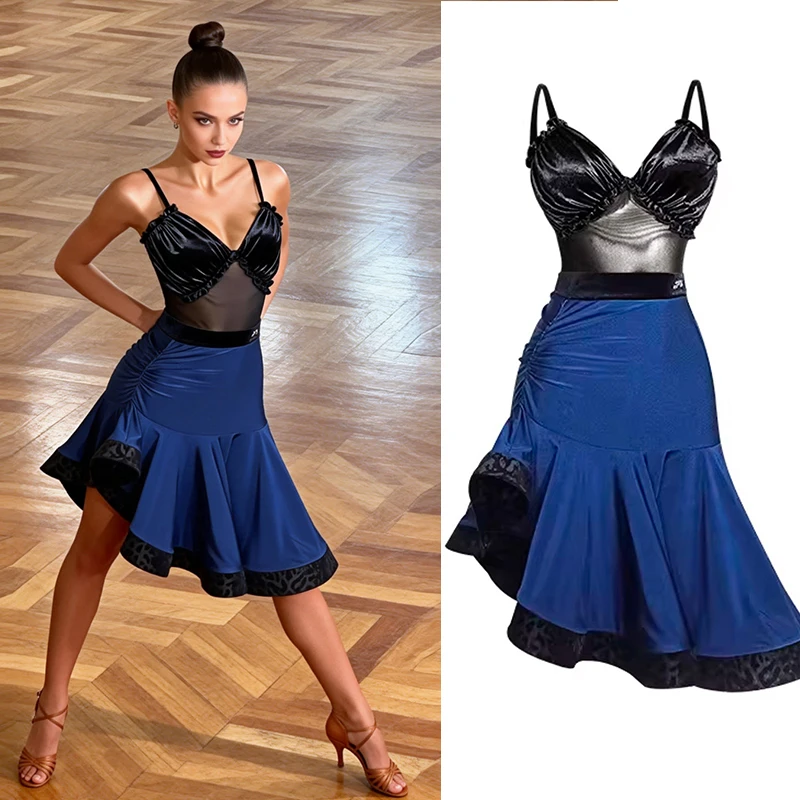 New Latin Dance Sexy Mesh Perspectie V-neck Top Fishbone Skirt Performance Costumes For Women Chacha Rumba Tango Wearing
New Latin Dance Sexy Mesh Perspectie V-neck Top Fishbone Skirt Performance Costumes For Women Chacha Rumba Tango Wearing