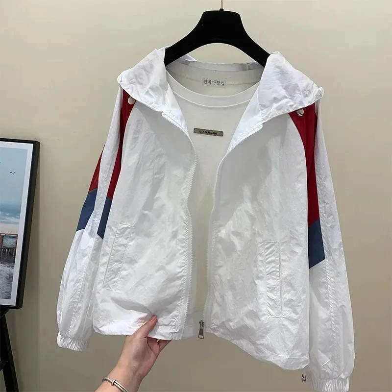 Women's Thin Jacket for Outdoor Sun Protection 2025 New Spring Summer Hooded Patchwork Jacket Breathable Sun Protection Clothes
Women's Thin Jacket for Outdoor Sun Protection 2025 New Spring Summer Hooded Patchwork Jacket Breathable Sun Protection Clothes