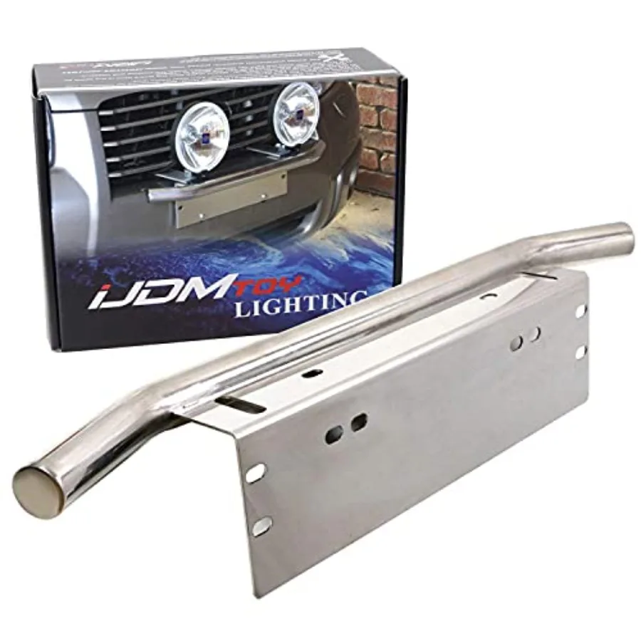 Bull Bar Style Stainless Steel Front Bumper License Plate Mount Bracket Holder Compatible with Off-Road Lights LED Work Lamps L
Bull Bar Style Stainless Steel Front Bumper License Plate Mount Bracket Holder Compatible with Off-Road Lights LED Work Lamps L